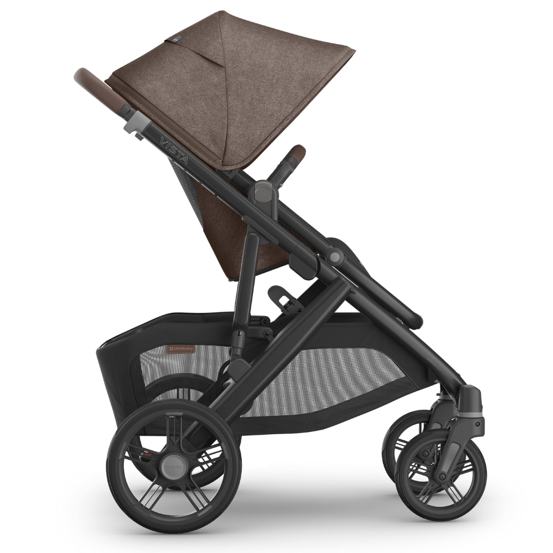 UPPAbaby Vista V3 Pram with Bassinet OWEN (Mocha Melange/Carbon Frame/Chestnut Leather)