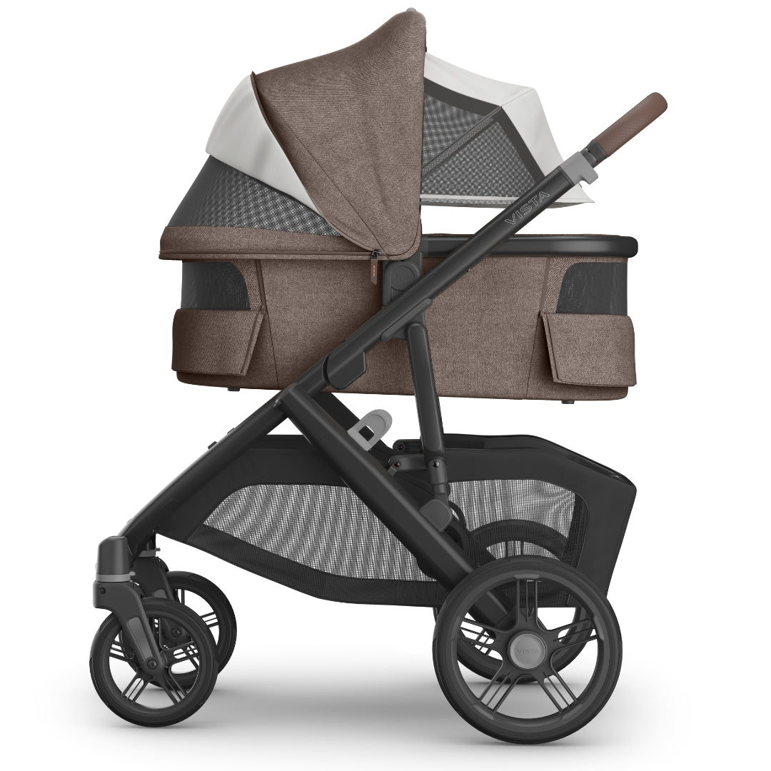 UPPAbaby Vista V3 Pram with Bassinet OWEN (Mocha Melange/Carbon Frame/Chestnut Leather)