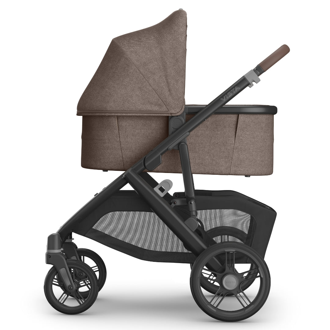 UPPAbaby Vista V3 Pram with Bassinet OWEN (Mocha Melange/Carbon Frame/Chestnut Leather)