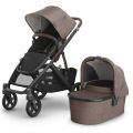 UPPAbaby Vista V3 Pram with Bassinet OWEN (Mocha Melange/Carbon Frame/Chestnut Leather) + Rumble Seat V3