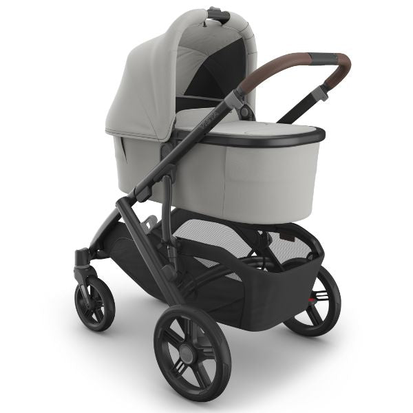 UPPAbaby Vista V3 Pram with Bassinet SAVANNAH (Pearl Grey Jacquard/Carbon Frame/Chestnut Leather)