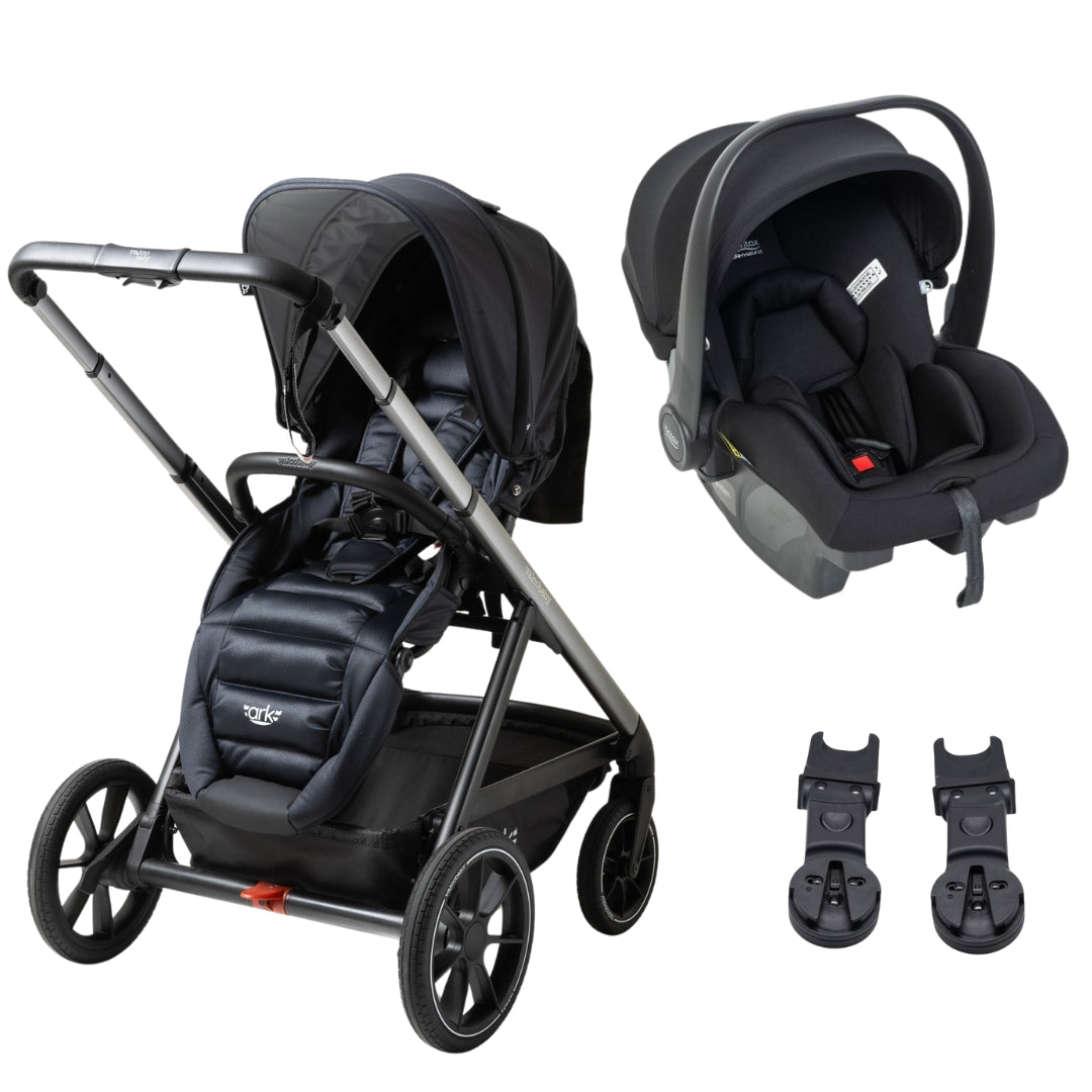 Valco Baby Ark Stroller Onyx TRAVEL SYSTEM (Includes Britax B-POD Lite Capsule & Adaptors)