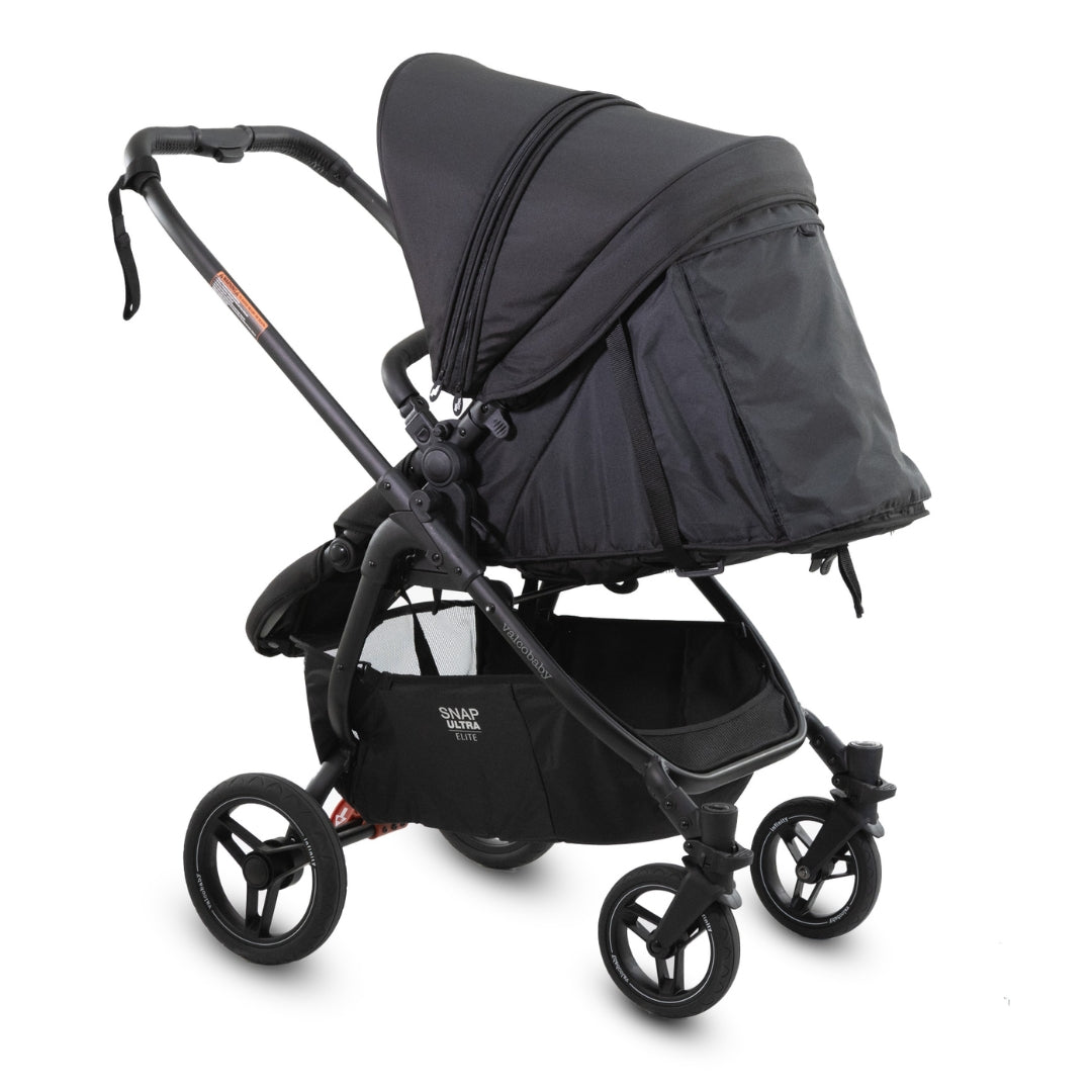 britax elite stroller Valco Baby Snap Ultra Elite Stroller Liquorice TRAVEL SYSTEM (Includes Britax Safe N Sound B-POD Lite Capsule & Adaptor) – Baby Kingdom