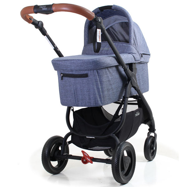 Valco Baby Trend Ultra/Trend & Trend 4 Bassinet Denim + Bassinet Adaptors