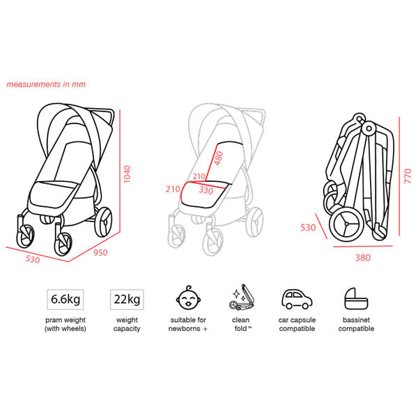 Valco Baby Snap 4 Stroller Black Beauty TRAVEL SYSTEM (Includes Capsule & Adaptor)