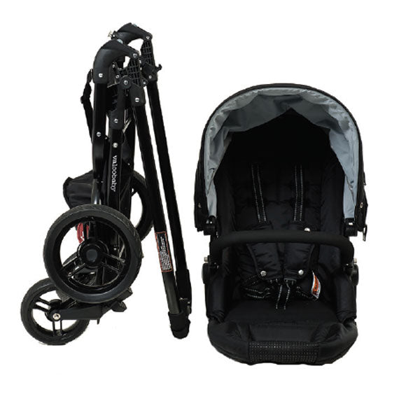 Valco Baby Snap Ultra (Pivot Seat) Stroller Midnight Black TRAVEL SYSTEM (Includes Capsule & Adaptors)
