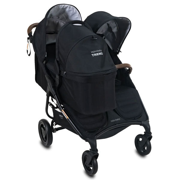 Valco Baby Trend Duo Bassinet Ash Black + Bassinet Adaptors