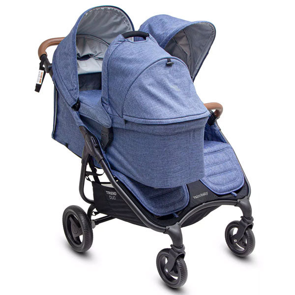 Valco Baby Trend Duo Bassinet Denim + Bassinet Adaptors