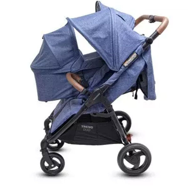 Valco Baby Trend Duo Bassinet Denim + Bassinet Adaptors