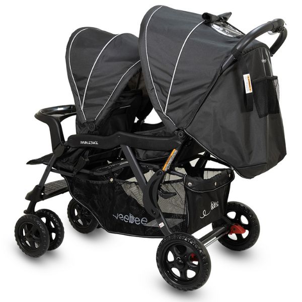 Veebee Double Take Tandem Stroller Salt Pepper – Baby Kingdom