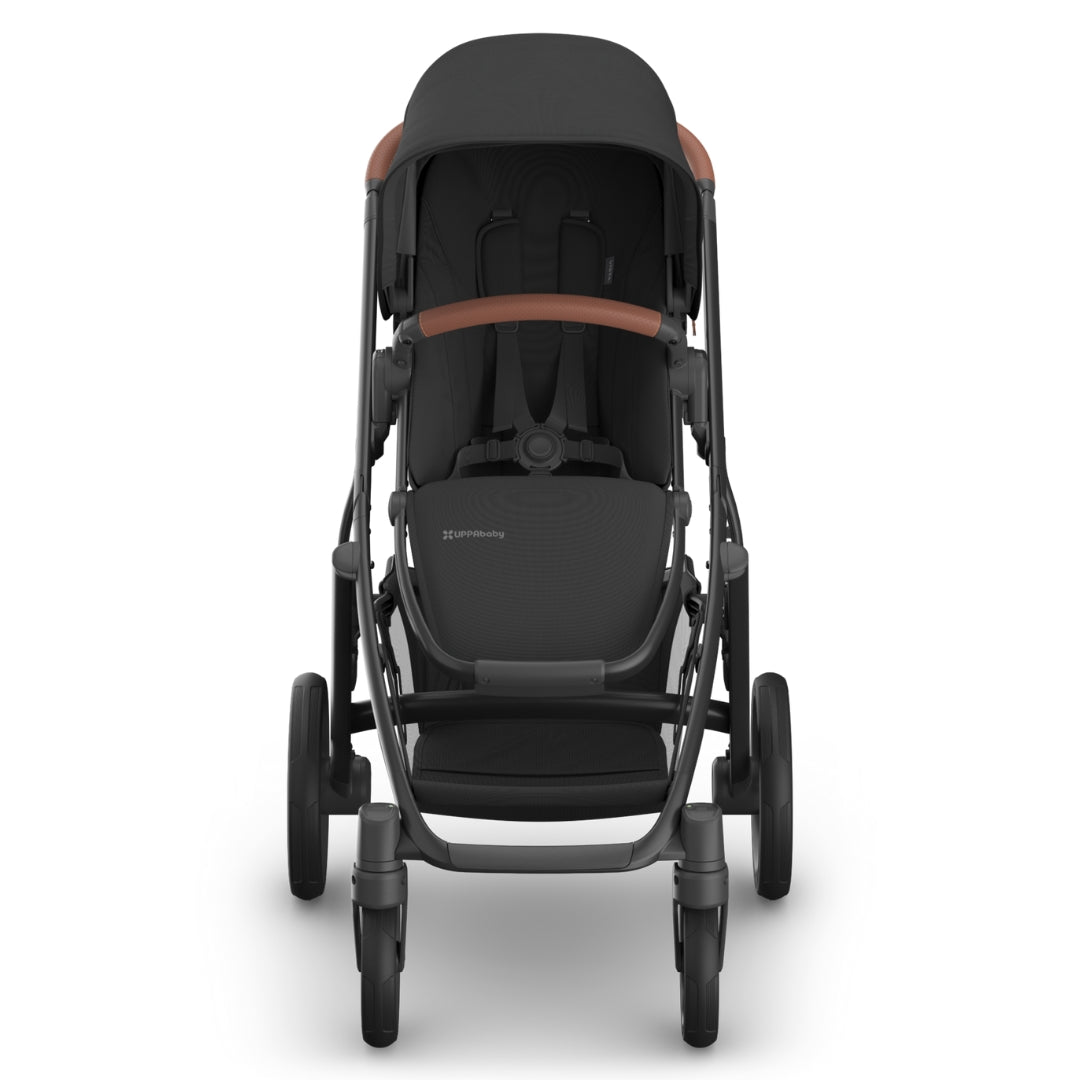UPPAbaby Vista V3 Pram with Bassinet NORI (Charcoal/Carbon Frame/Saddle Leather) + Rumble Seat V3