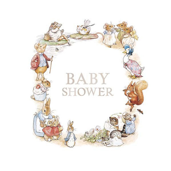 Waterlyn Beatrix Potter Baby Shower Greeting Card