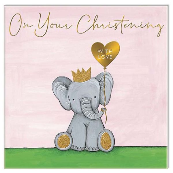 Waterlyn Janie Wilson On Your Christening Girl Greeting Card JWL_MC52