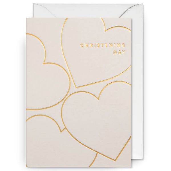 Waterlyn Lagom Christening Day Heart Greeting Card LAG_7195