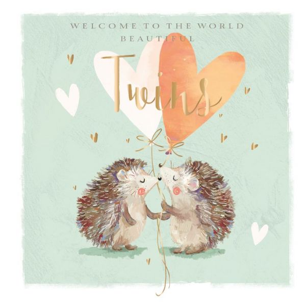 Waterlyn Ling Design Twins Greeting Card LNG_IBC175