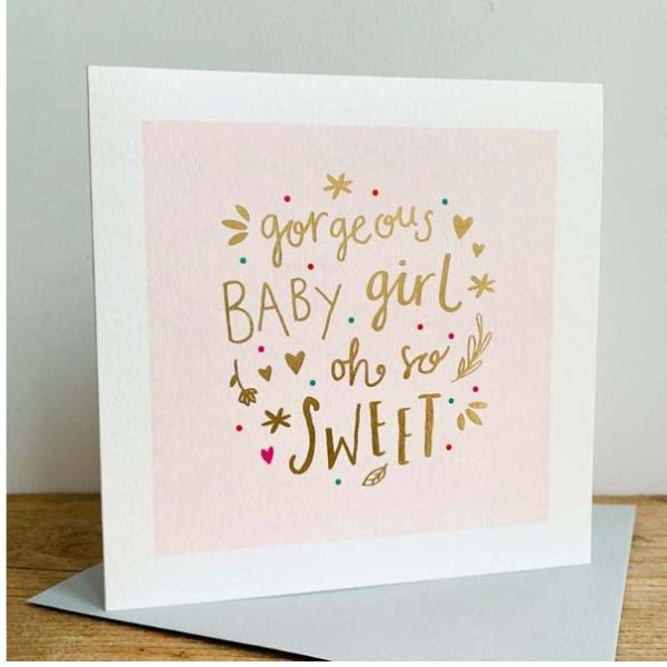 Waterlyn Megan Claire Gorgeous Baby Girl Card MEG_GL12