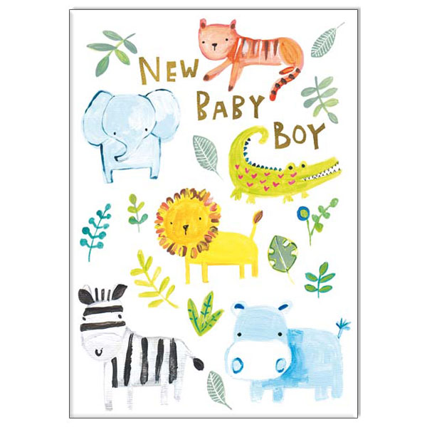 Waterlyn Paper Salad New Baby Boy Greeting Card PSL_LP1901