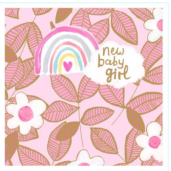 Waterlyn Paper Salad New Baby Girl Card PSL_PG2101