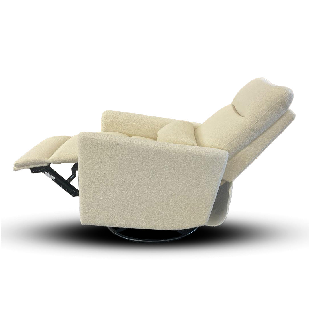 Gusto + Darcy Anesi Reclining Rocking Chair Ivory Teddy