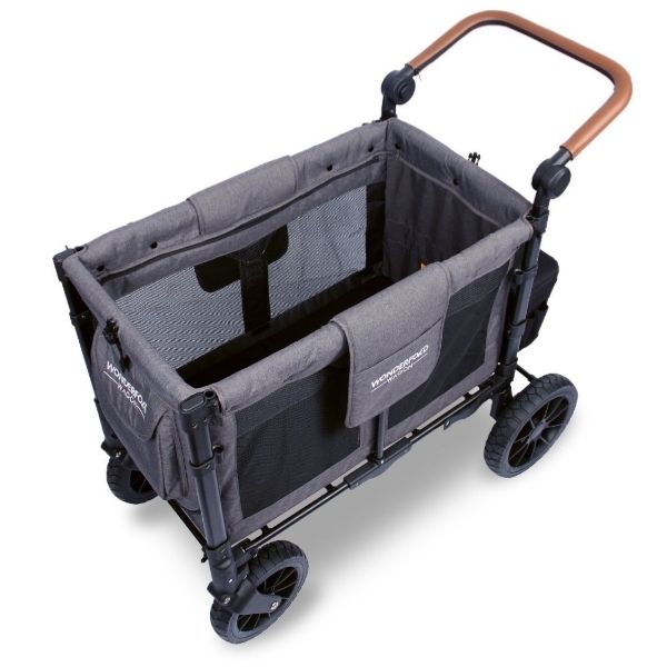 Wonderfold W2 Luxe Double Wagon Charcoal Grey with Black Frame