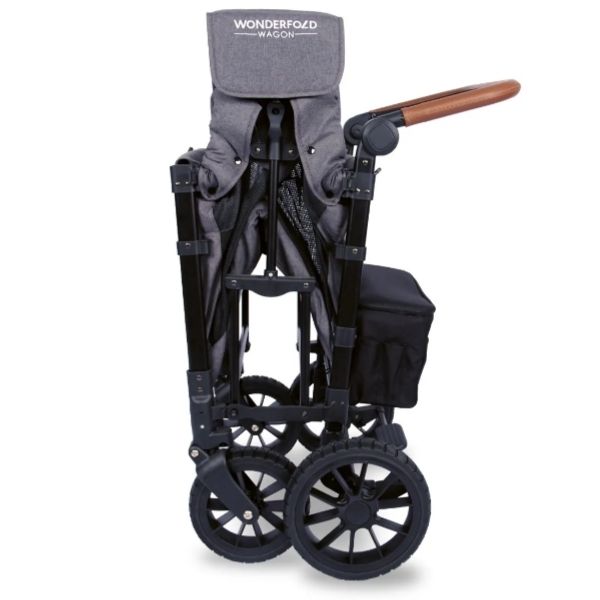 Wonderfold W2 Luxe Double Wagon Charcoal Grey with Black Frame