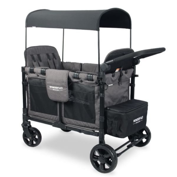 Wonderfold W4 Elite Quad Wagon Charcoal Grey with Black Frame