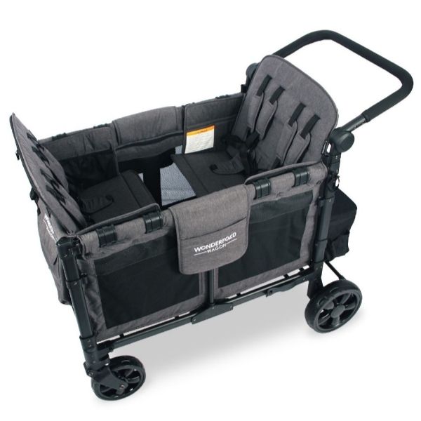 Wonderfold W4 Elite Quad Wagon Charcoal Grey with Black Frame