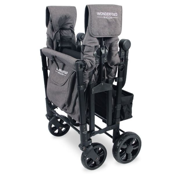 Wonderfold W4 Elite Quad Wagon Charcoal Grey with Black Frame